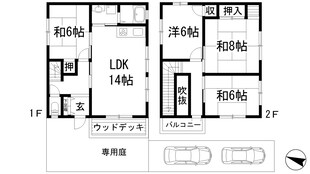 錦松台貸家の物件間取画像